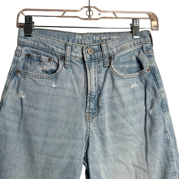 Gap Teen Sky-High Loose Jeans Size 10 Light Wash - Picture 2 of 9
